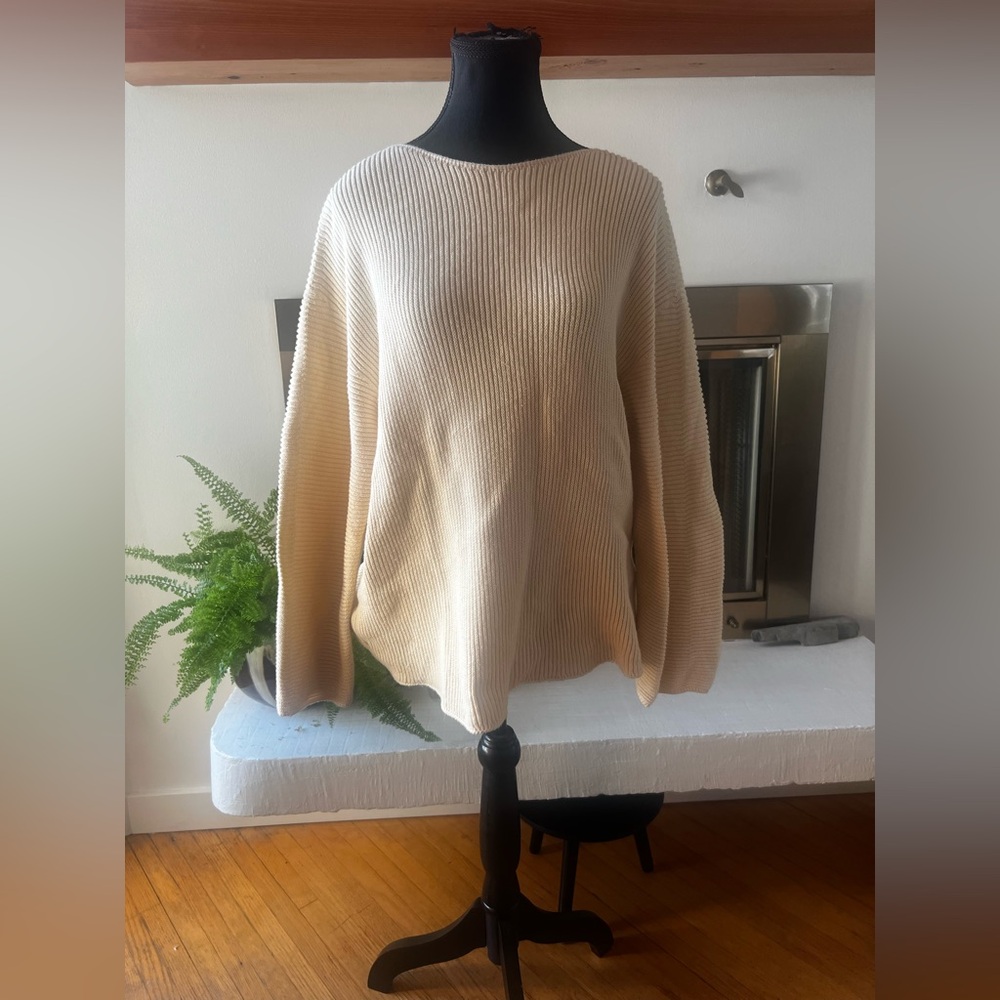Uniqlo Light Butter Yellow Ribbed Knit Sweater